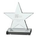 Image of Optical Crystal 5 Pointed Star on Base Award