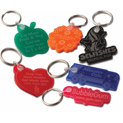 Image of Embossed Coloured Acrylic Keyrings