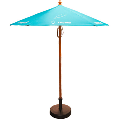 Image of 2 Metre Round Wooden Parasol